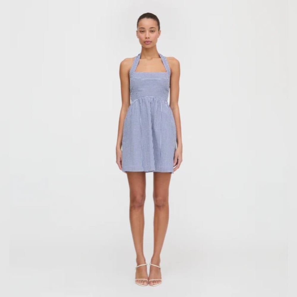 Hill house The Fleur Mini Dress - Navy Gingham XS